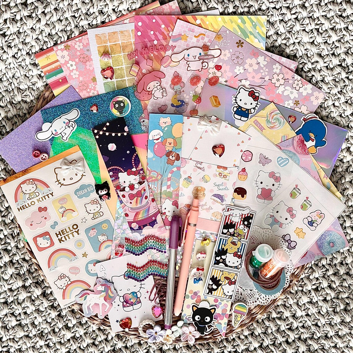 Cute Pastel Themed Junk Journal Supplies, Scrapbooking, Card Making, Art Journal Supplies