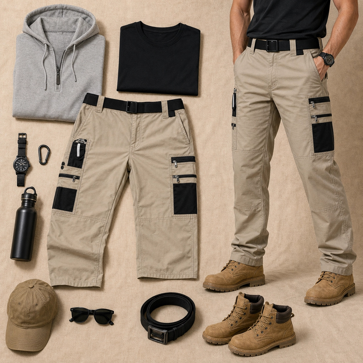 ⏰Store Closing Clearance⚡12 Pack for $38⚡Men's Contrast Pocket Tactical Cargo Pants