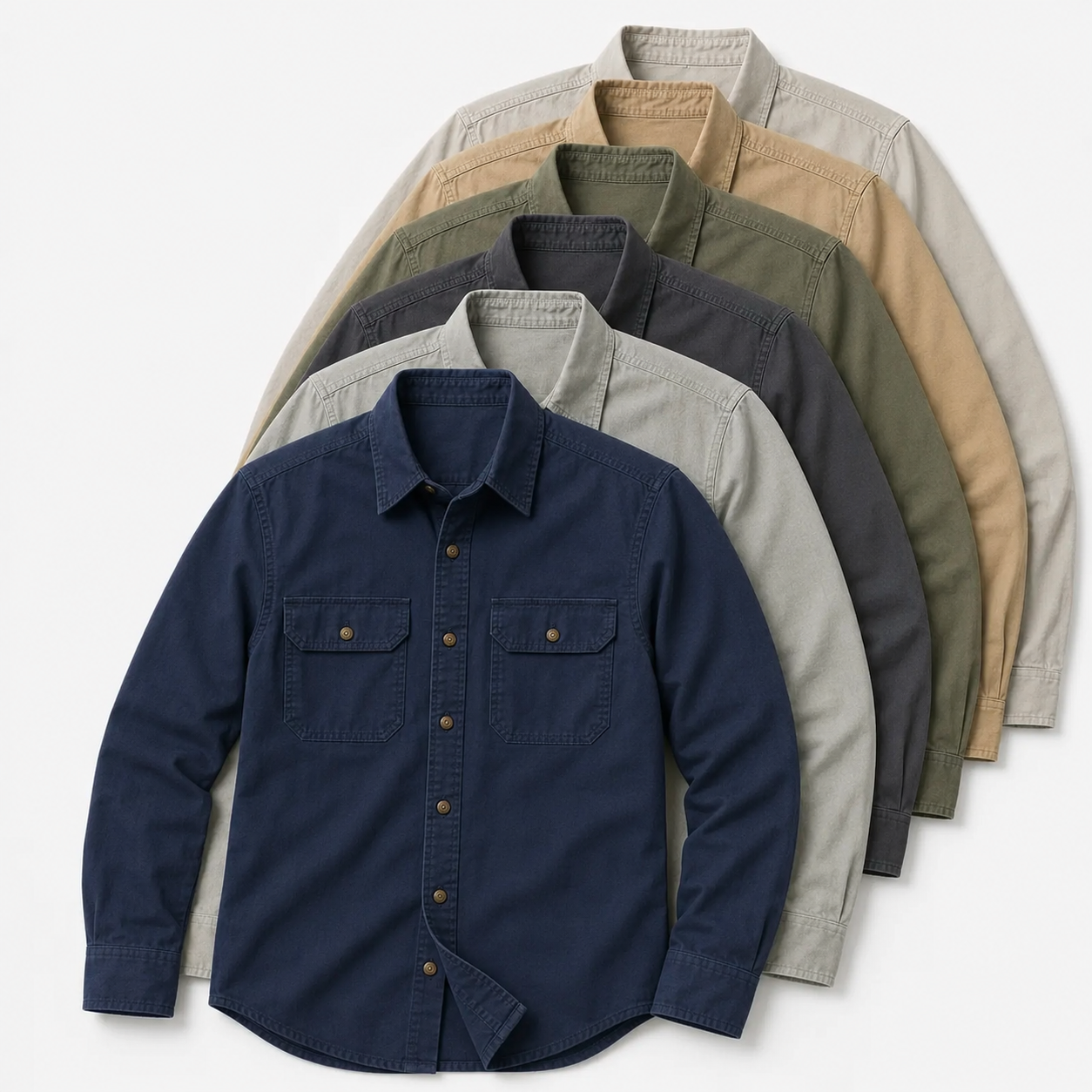 10-Pack Men’s Long Sleeve Work Shirts – Only $34.99