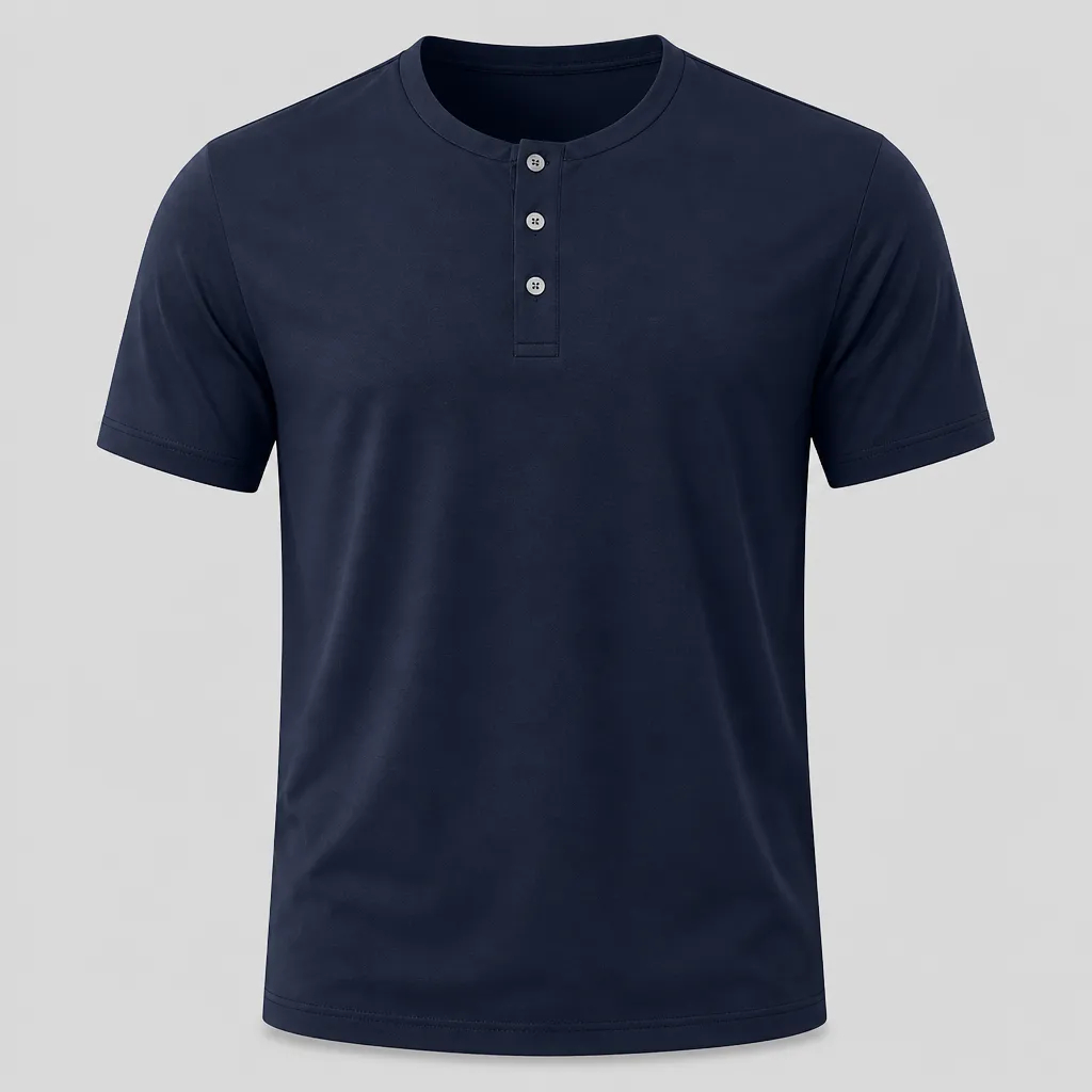 Seasonal Clearance Sale 10 Pack Only$34.99-Men’s Smooth Button Placket Short Sleeve Henley Tee