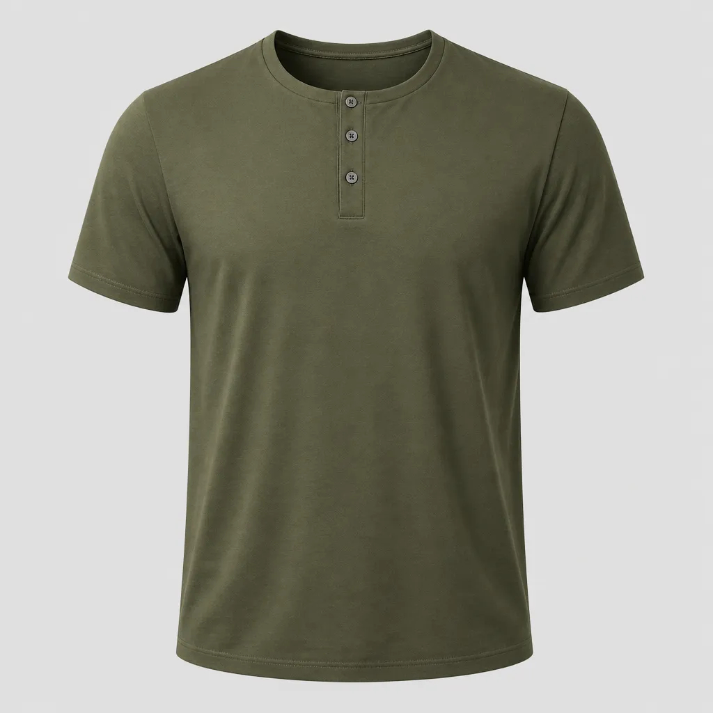 Seasonal Clearance Sale 10 Pack Only$34.99-Men’s Smooth Button Placket Short Sleeve Henley Tee