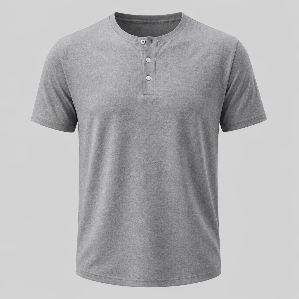 Seasonal Clearance Sale 10 Pack Only$34.99-Men’s Smooth Button Placket Short Sleeve Henley Tee