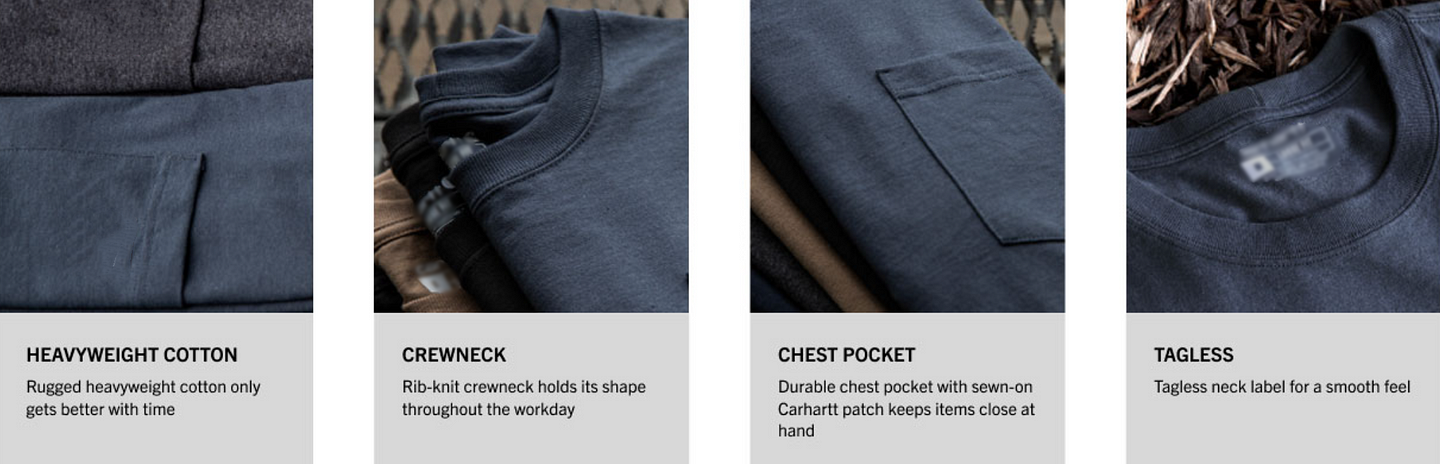 Men’s Heavyweight Work Tee – Pocket Shirt (Loose Fit, Built to Last)