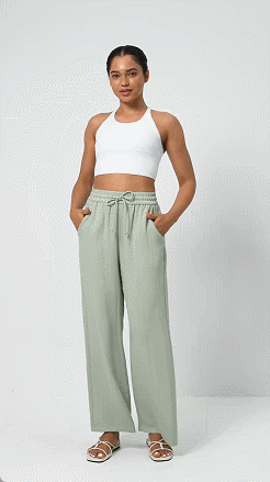 ⏰Limited-Time Deal⚡16 Pack for $38⚡High Waisted Drawstring Pocket Wide Leg Casual Linen-Feel Pants