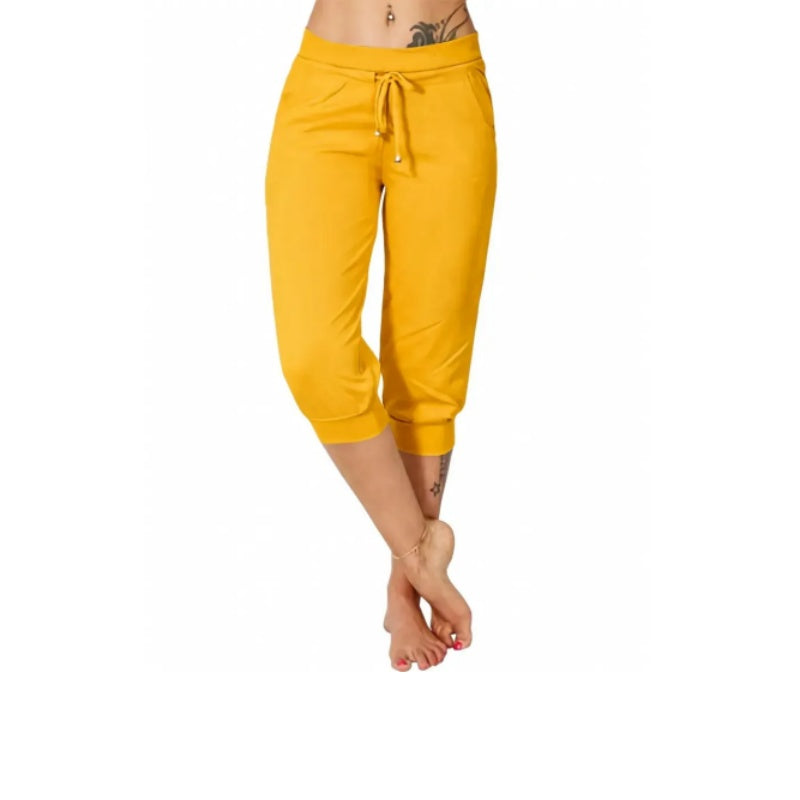 Women's Drawstring Capri Pants with Pockets