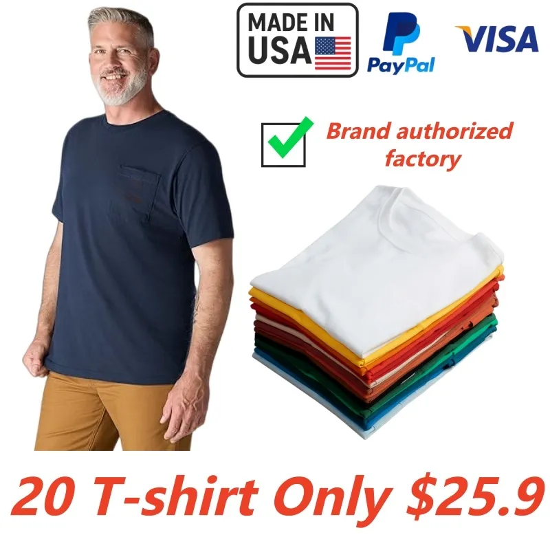 Men’s Heavyweight Work Tee – Pocket Shirt (Loose Fit, Built to Last)