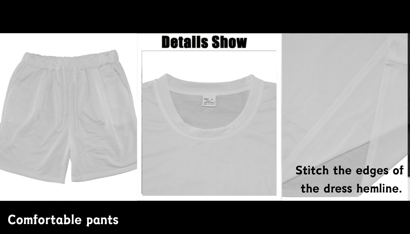 Men's Oversized Frayed Edge T-Shirt & Shorts 2-Piece Casual Set