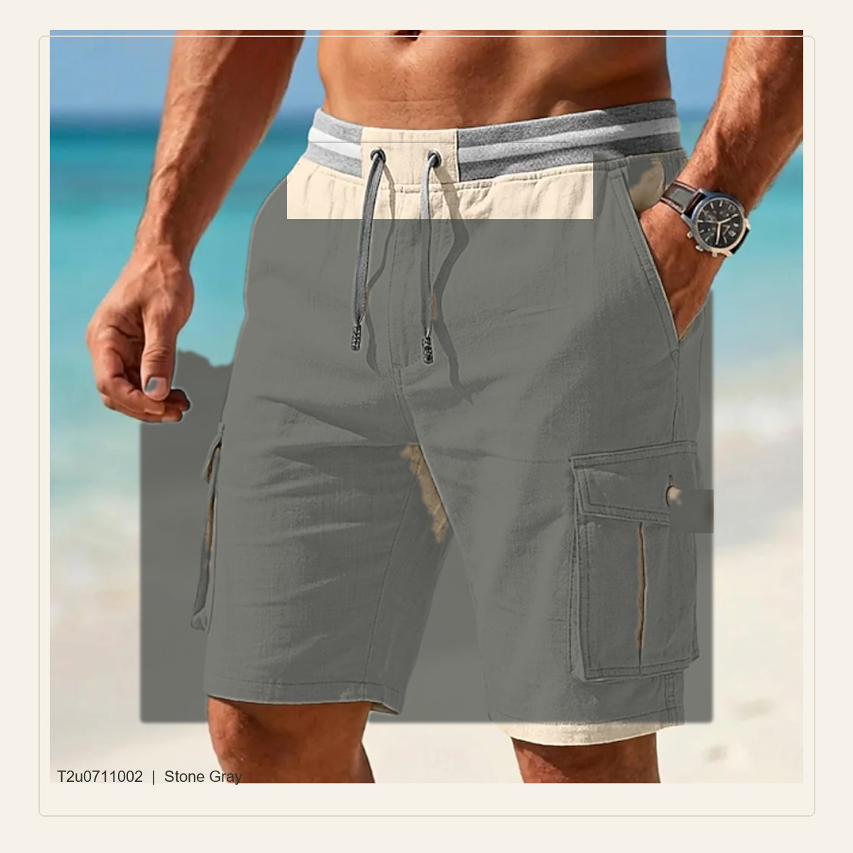 Men's Relaxed Drawstring Cargo Shorts