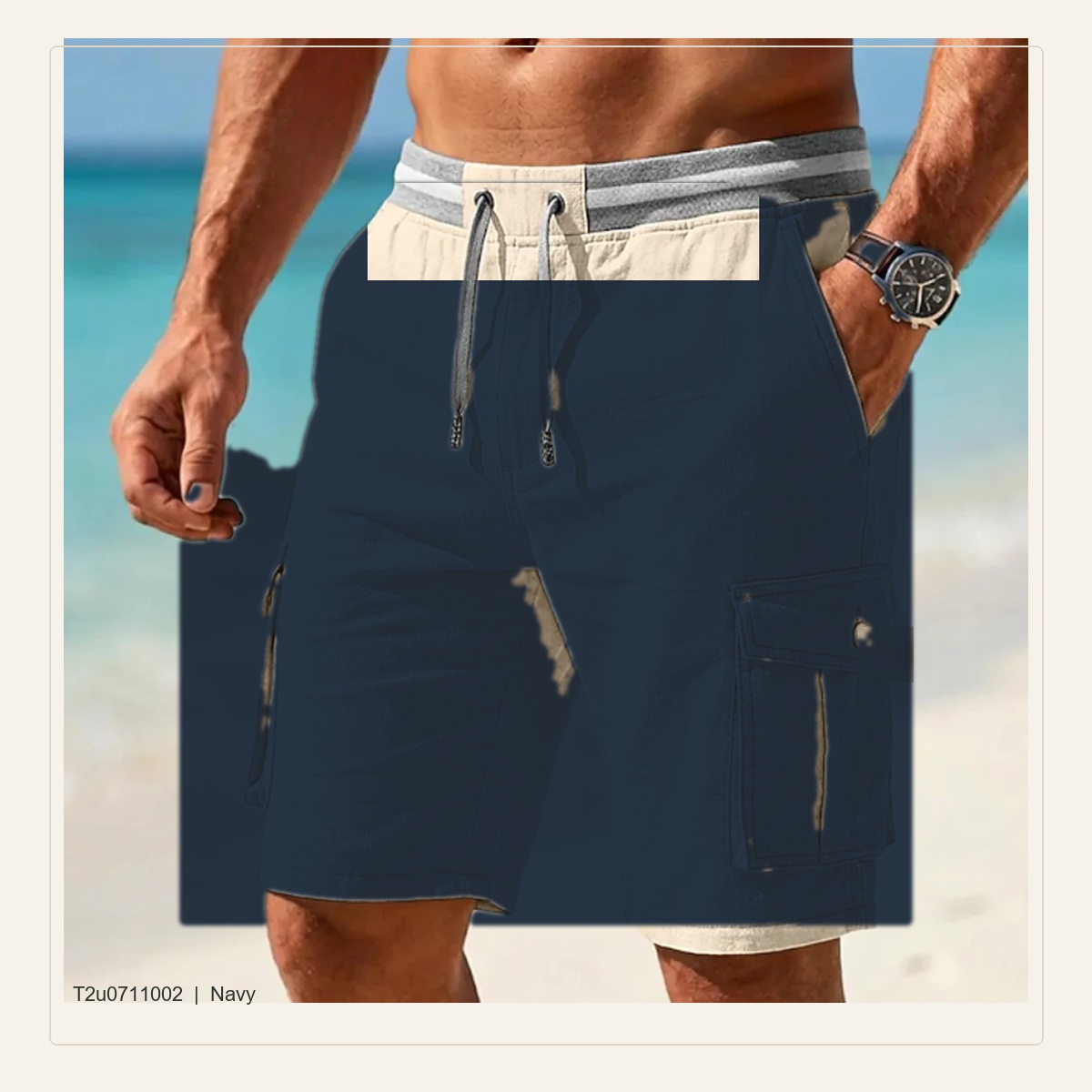 Men's Relaxed Drawstring Cargo Shorts