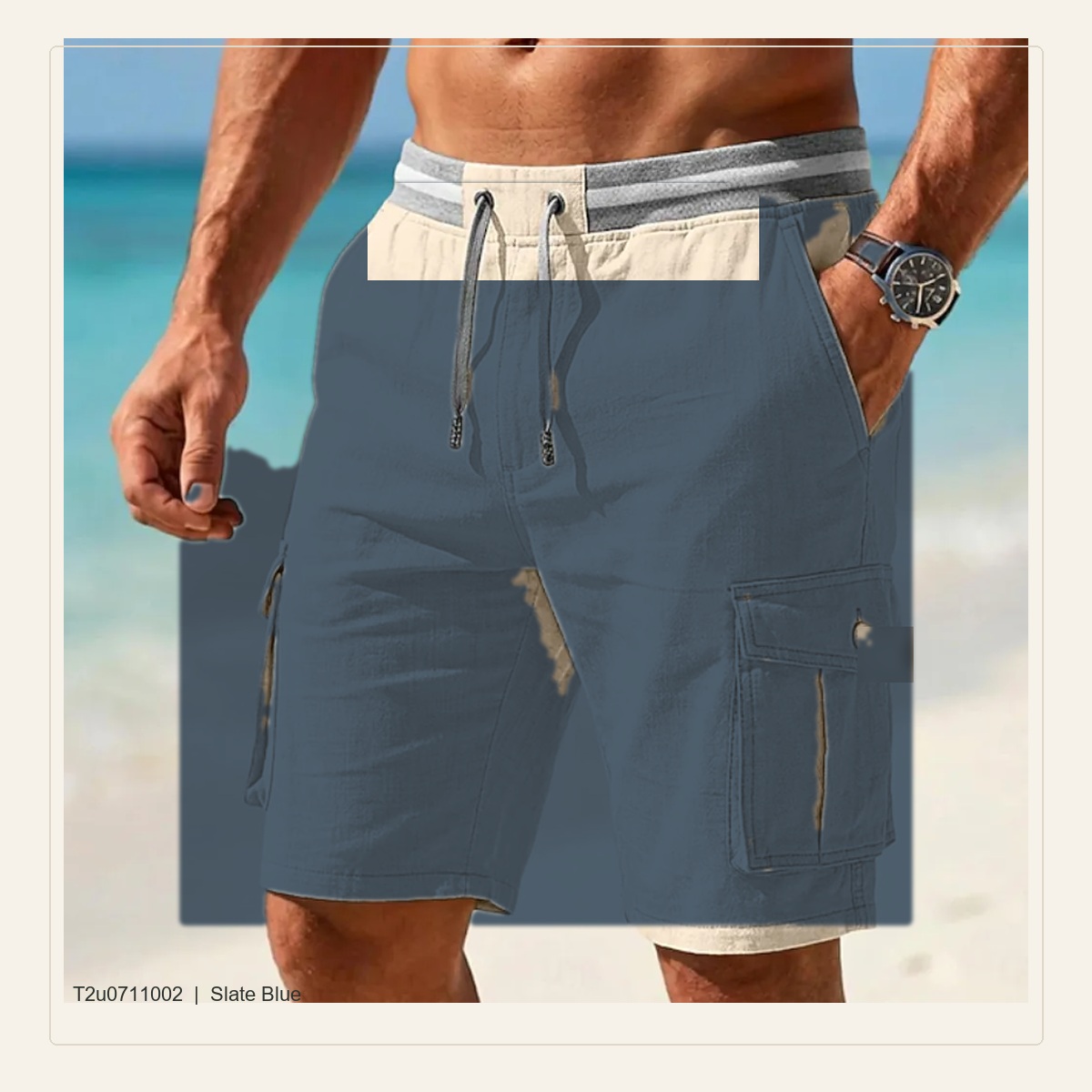 Men's Relaxed Drawstring Cargo Shorts
