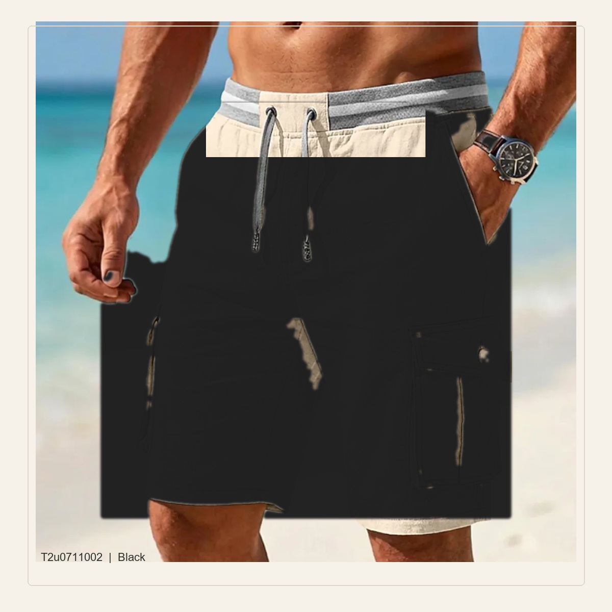 Men's Relaxed Drawstring Cargo Shorts
