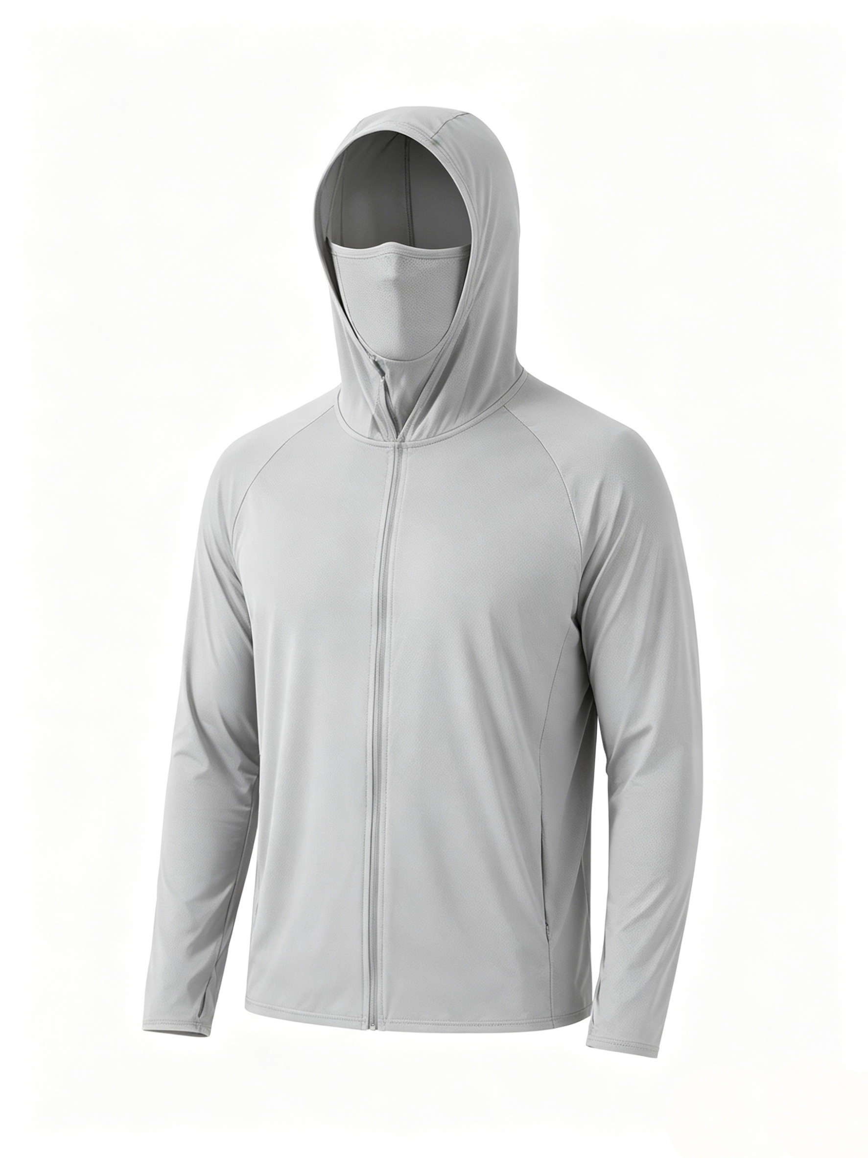 8-Pack Men's UPF 50+ Quick-Dry Hooded Fishing Shirts with Face Mask