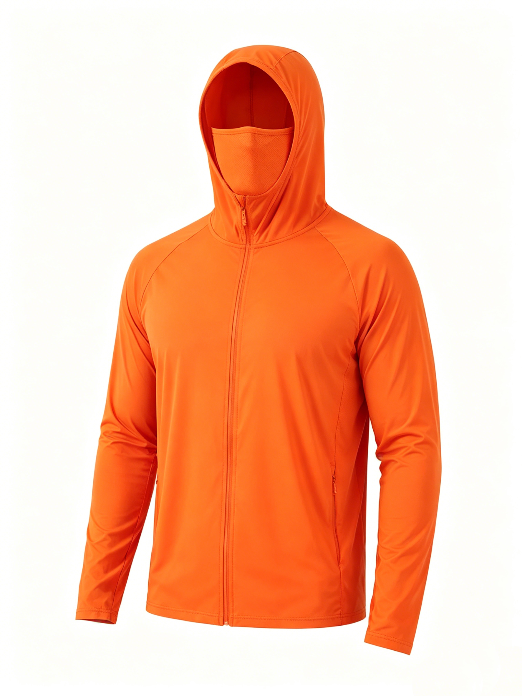 8-Pack Men's UPF 50+ Quick-Dry Hooded Fishing Shirts with Face Mask