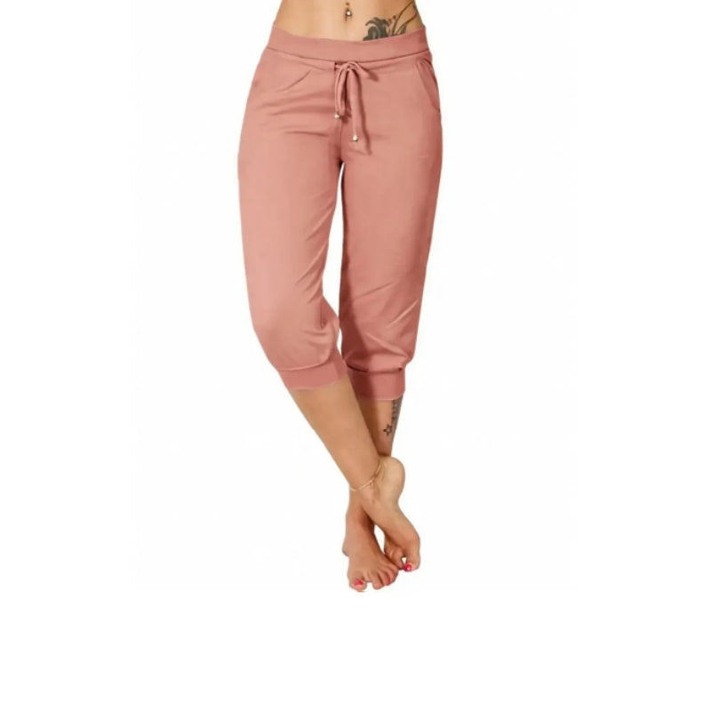Women's Drawstring Capri Pants with Pockets
