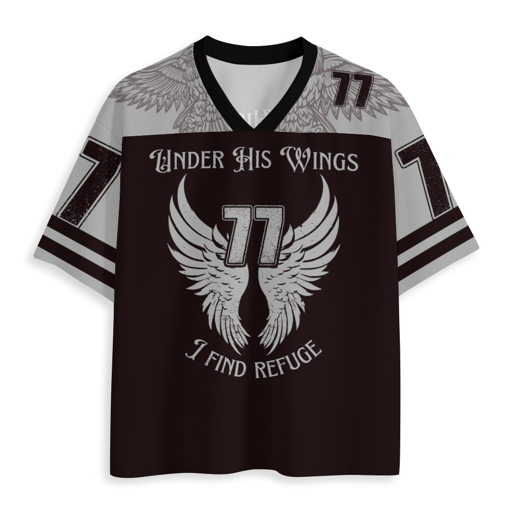 Under His Wings I Find Refuge 77 Mesh Jersey