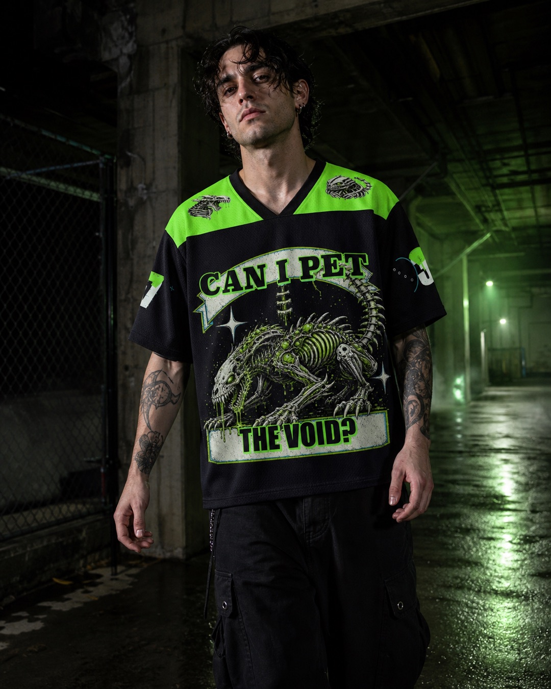 Can I Pet the Void? 13 Mesh Jersey — Paradoxworn studio model styling concept