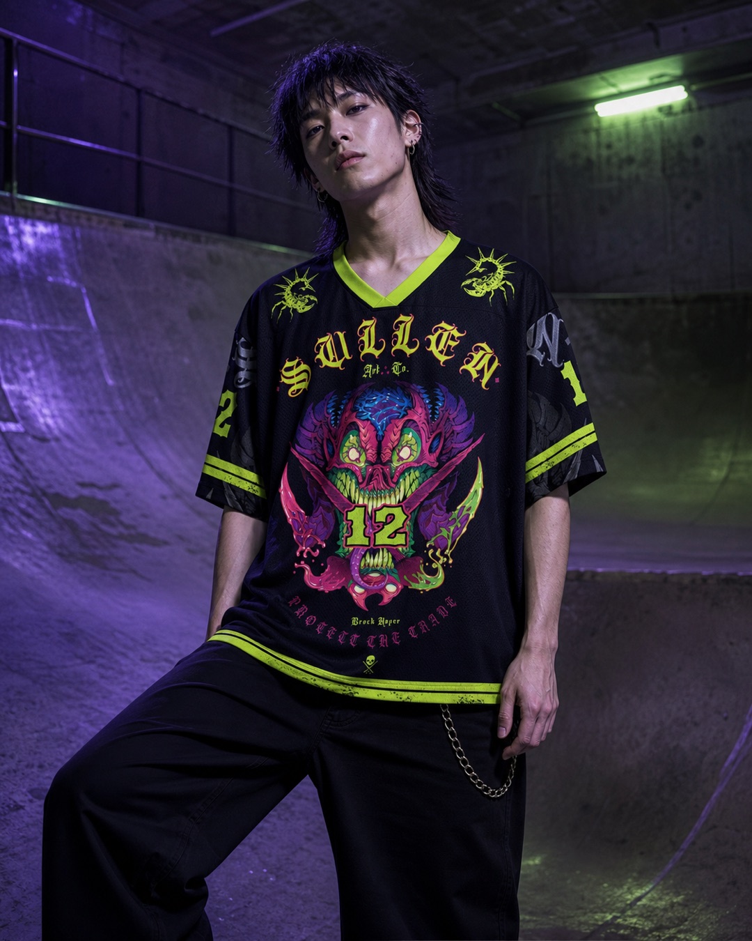 Crown of the 12th Abyss Mesh Jersey — Paradoxworn studio model styling concept