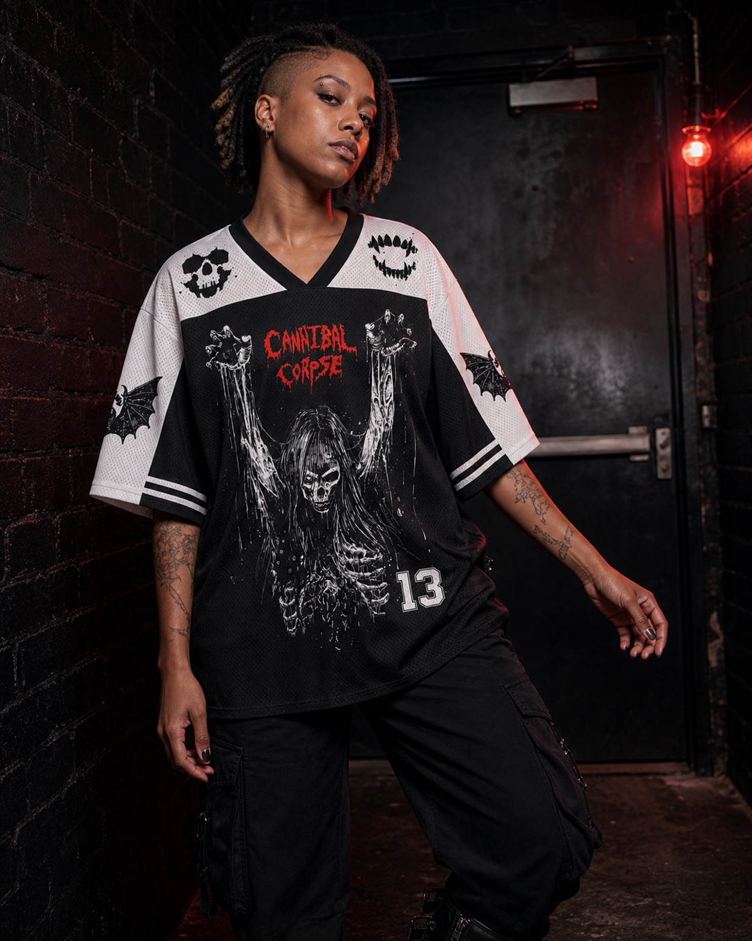 Cannibal Corpse Mesh Jersey — Paradoxworn studio model styling concept