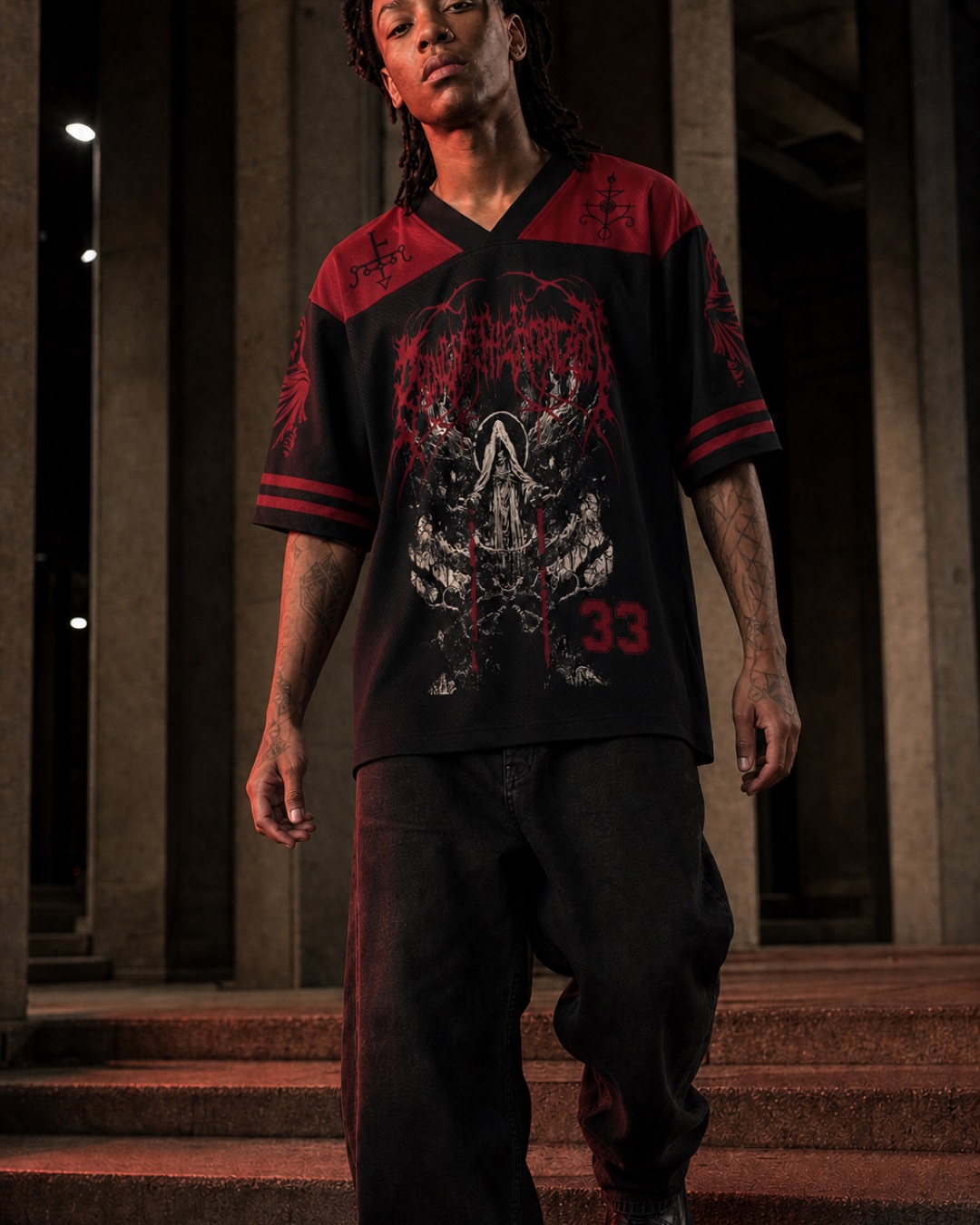 Abyssal Judge Mesh Jersey — Paradoxworn studio model styling concept