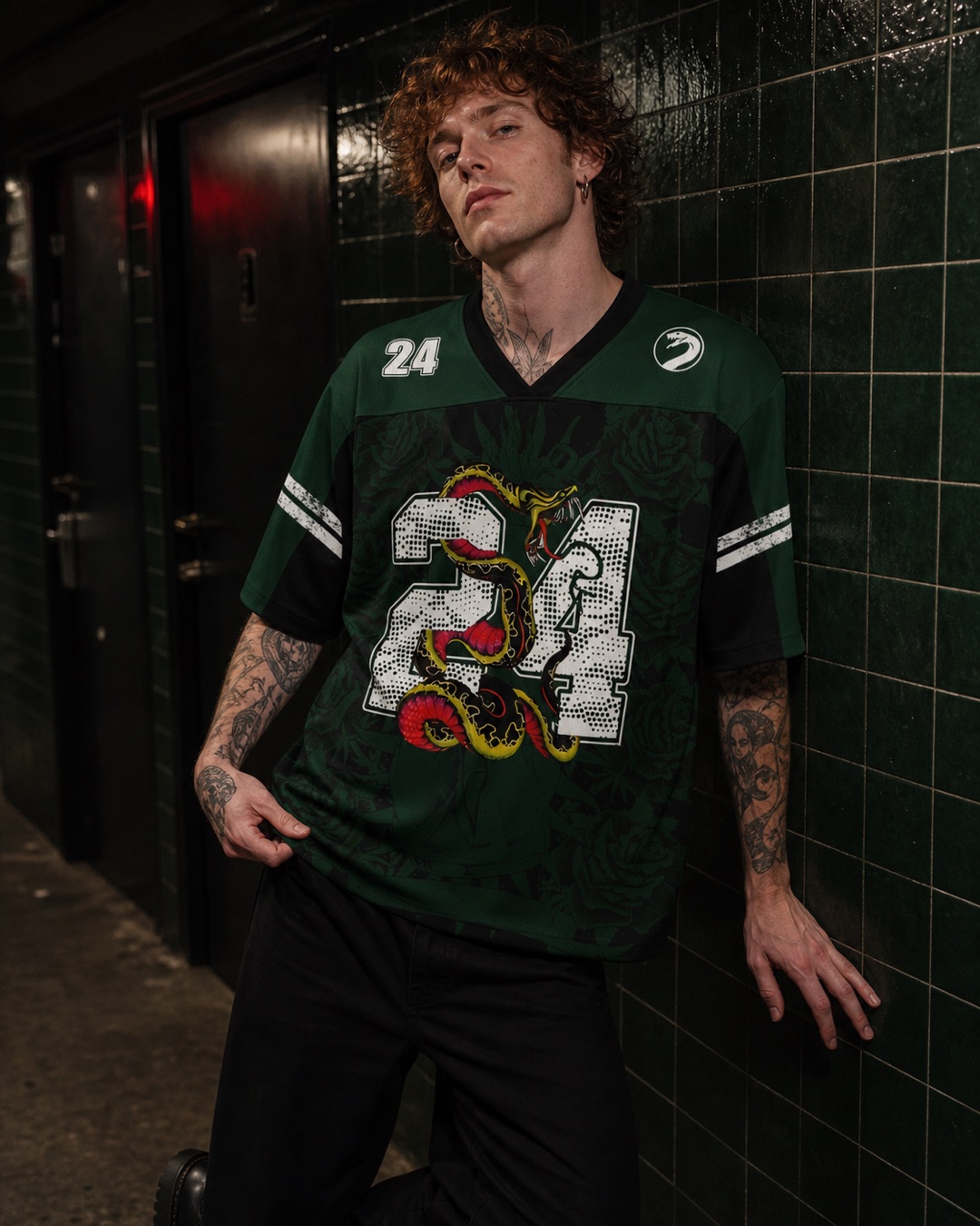 Emerald Serpent 24 Mesh Jersey — Paradoxworn studio model styling concept