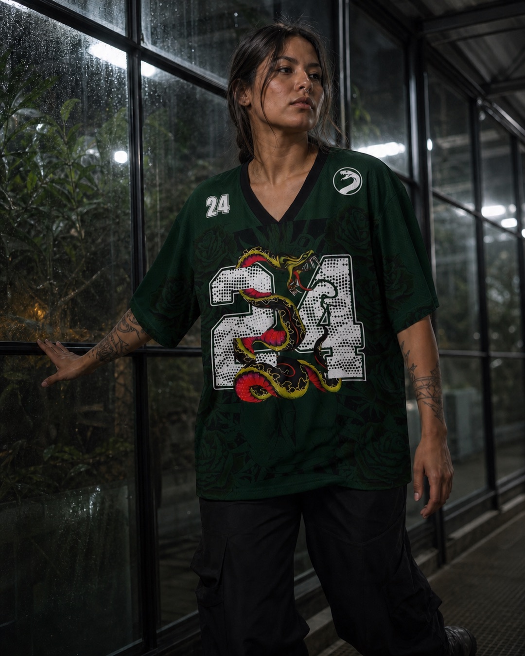 Coiled Serpent 24 Mesh Jersey — Paradoxworn studio model styling concept