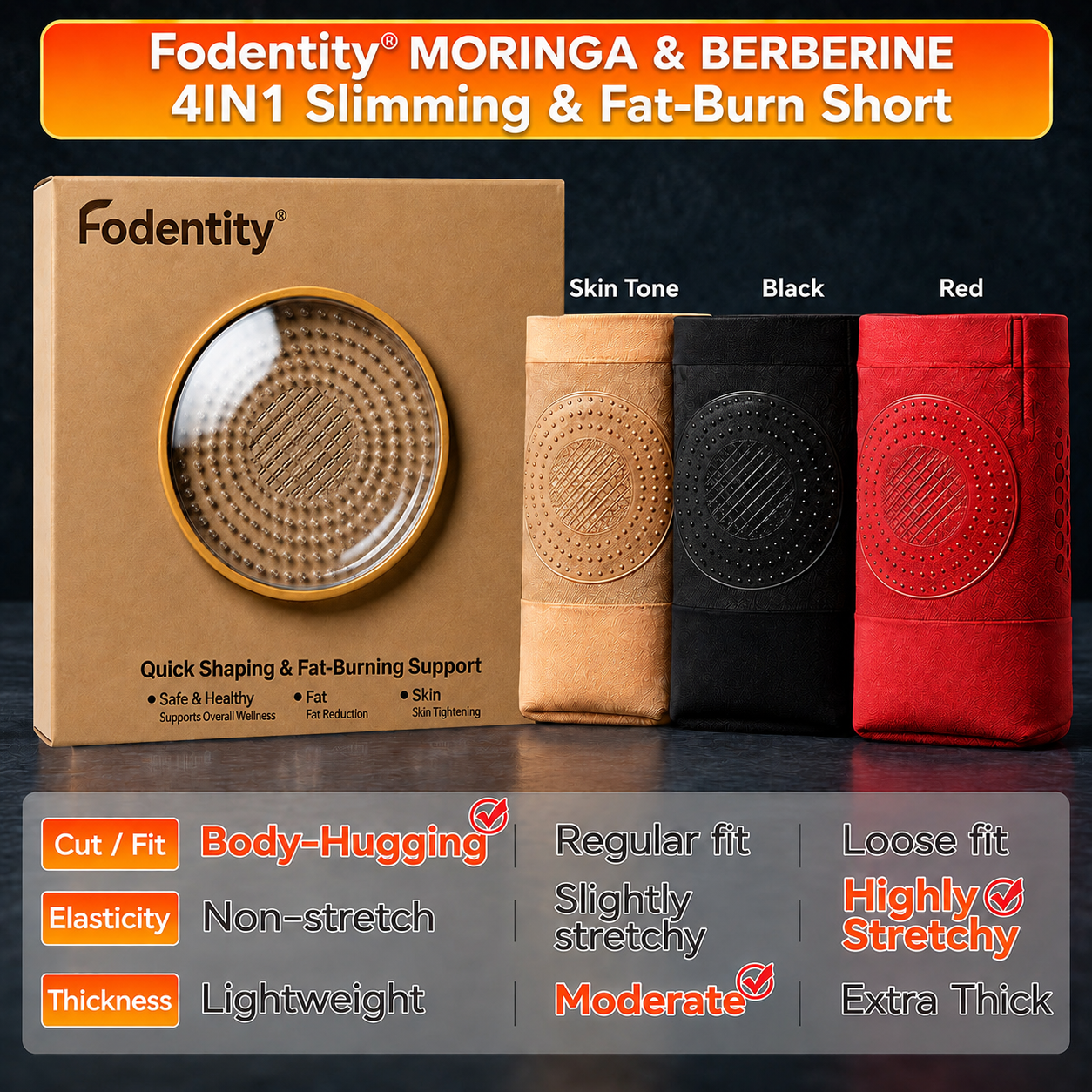 🔥LAST DAY 60% OFF!! | 🎖️Official Brand Store| Fodentity® ✨2026 Moringa & Berberine 4-in-1 Micro-Particle Sculpting Shorts