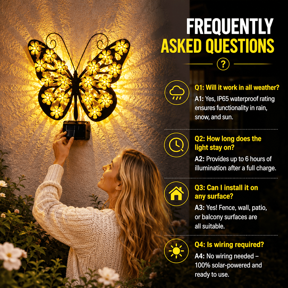🦋Beautiful Solar Metal Butterfly Garden Light☀️