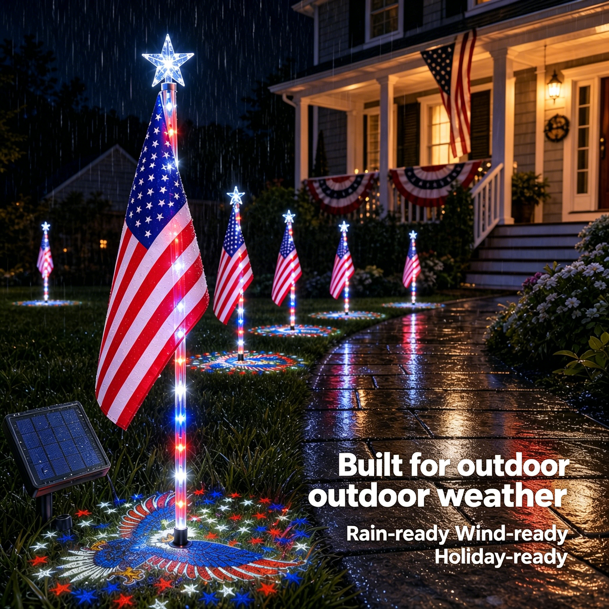 ✨Last Day: 49% OFF🔥 American Flag Pathway Lights –for 250th Independence Celebration 🇺🇸