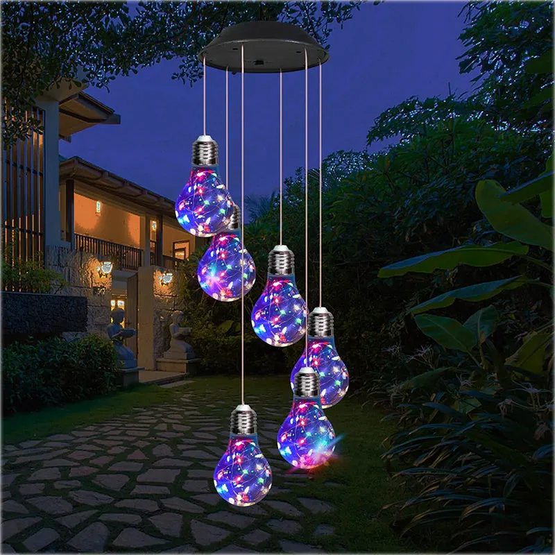 🔥2026 BEST GIFT TO FAMILY🔥Colorful LED Solar-Powered Light Wind Chimes