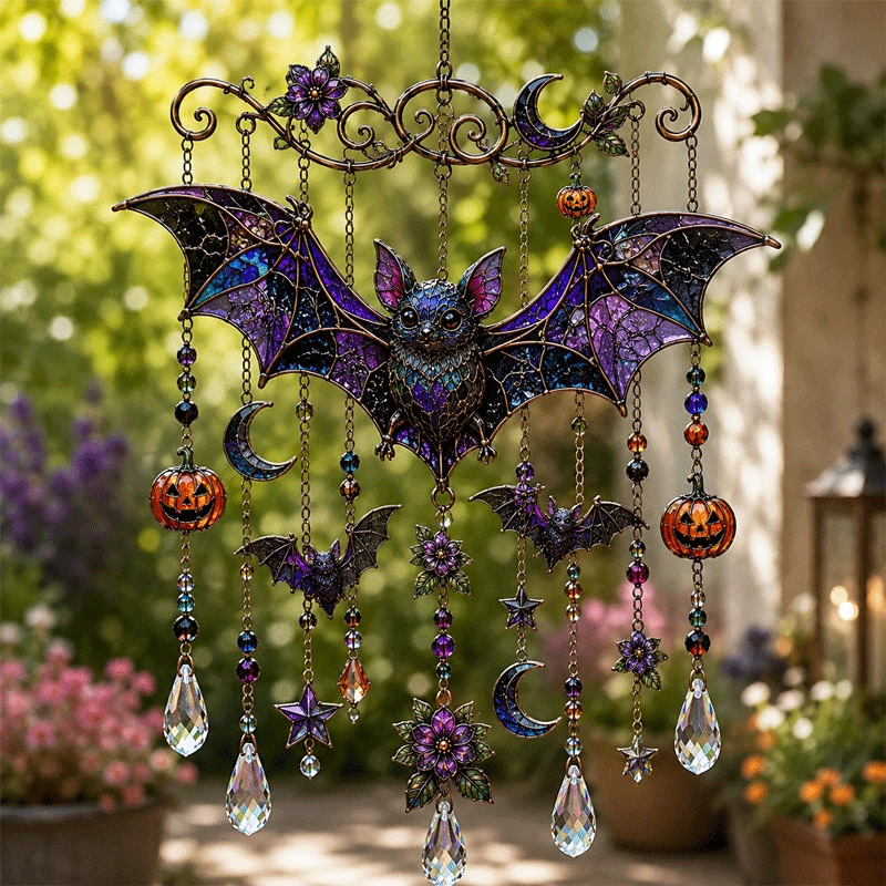 🎃Halloween Glass Suncatcher Wind Chime