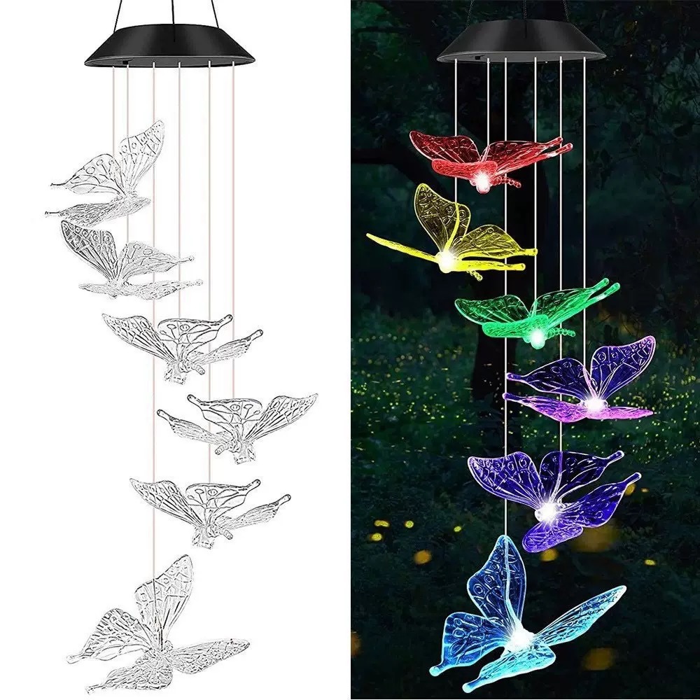🔥2026 BEST GIFT TO FAMILY🔥Colorful LED Solar-Powered Light Wind Chimes