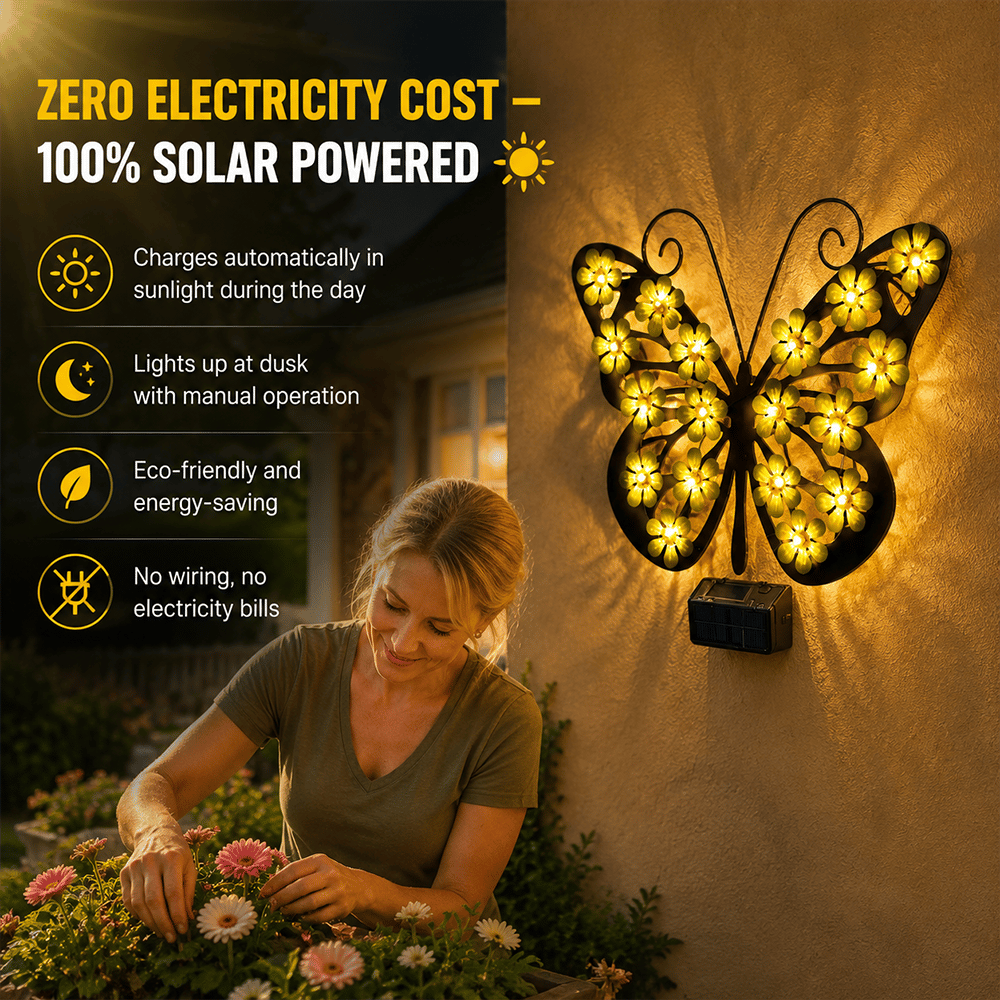 🦋Beautiful Solar Metal Butterfly Garden Light☀️