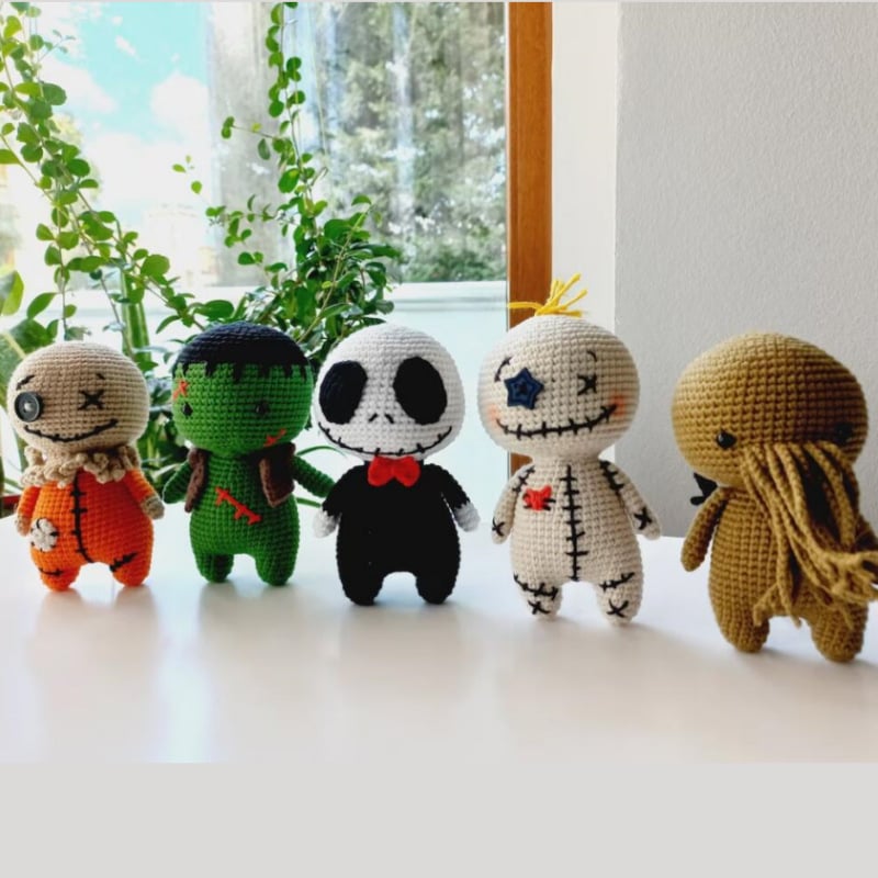 Handmade Crochet Halloween Cute Amigurumi Dolls Decoration
