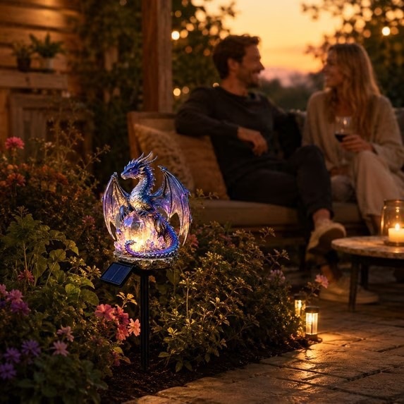 TODAY'S SPECIAL OFFER-50% OFF🔥 SOLAR DRAGON CRYSTAL GARDEN LIGHT HALLOWEEN