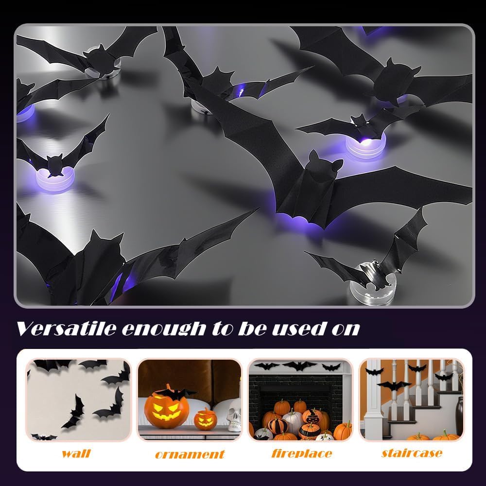 🦇2026 New Halloween 3D Lighted Bats🎃