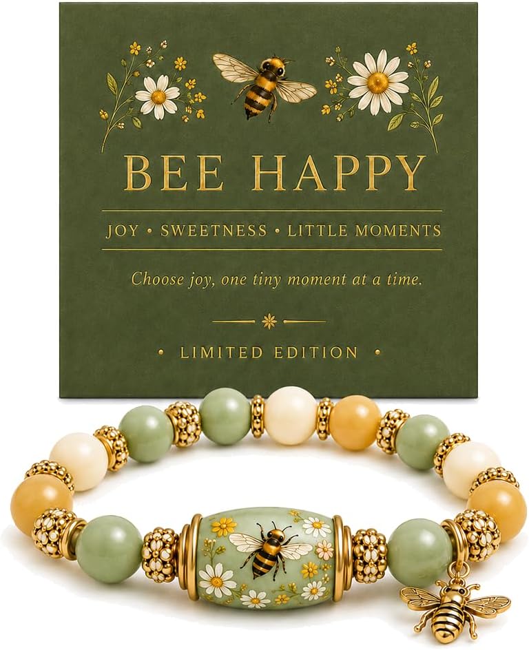 2026 Edition Hummingbird Bracelet For Women, Spring Garden Beaded Stretch Love Peace New Beginnings Blessing Jewelry Gift