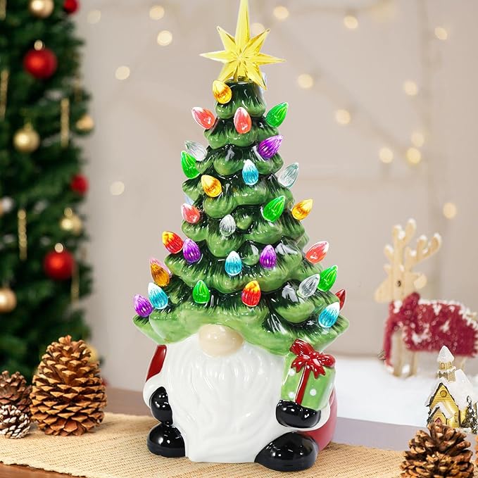 Handmade Christmas Dwarf Sculpture (with LED Lights) | Resin Art | Hand Painted Art