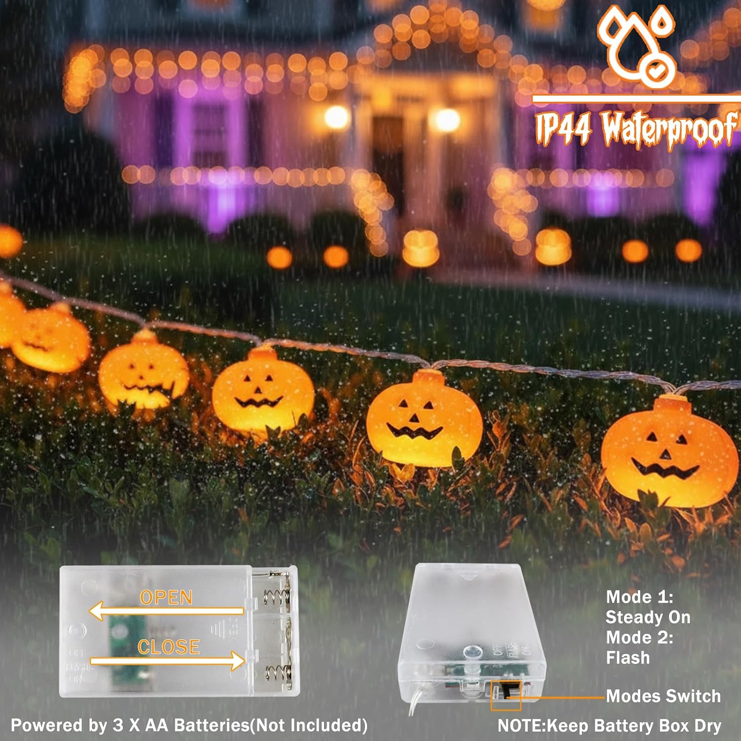 Halloween Decorations Pumpkin String Lights