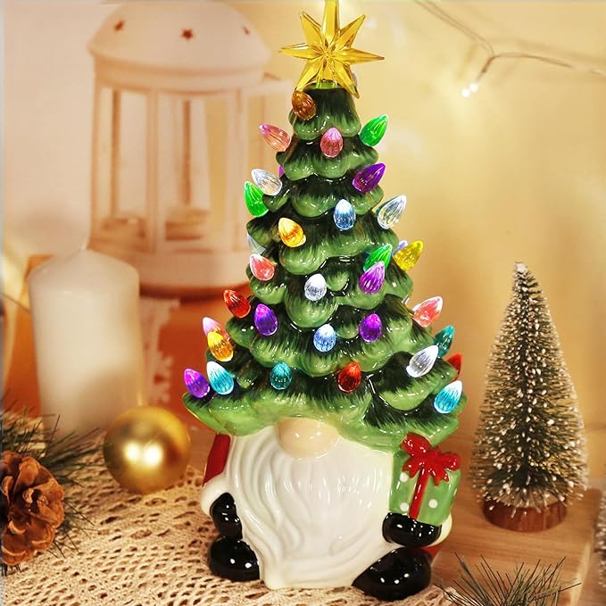 Handmade Christmas Dwarf Sculpture (with LED Lights) | Resin Art | Hand Painted Art