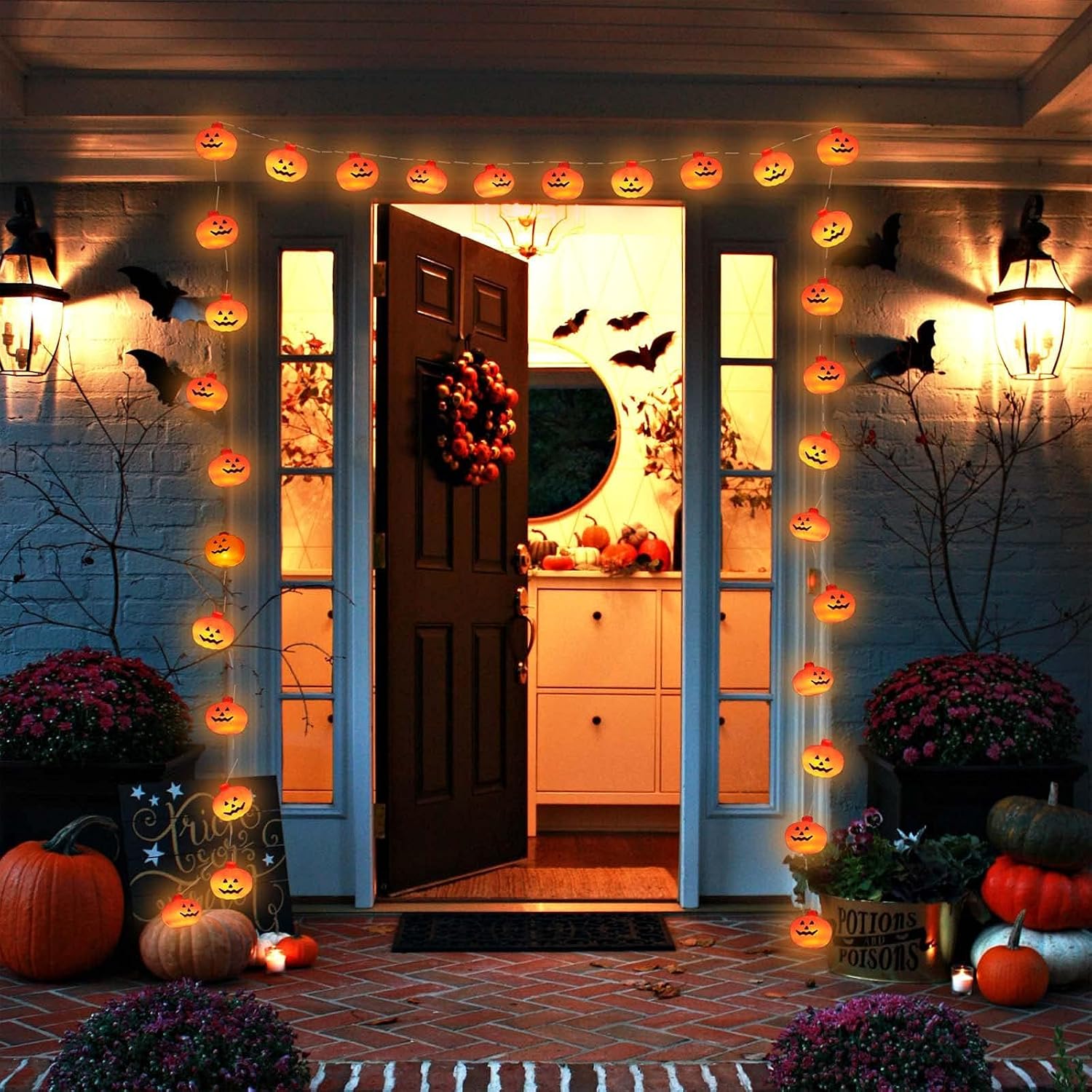 Halloween Decorations Pumpkin String Lights