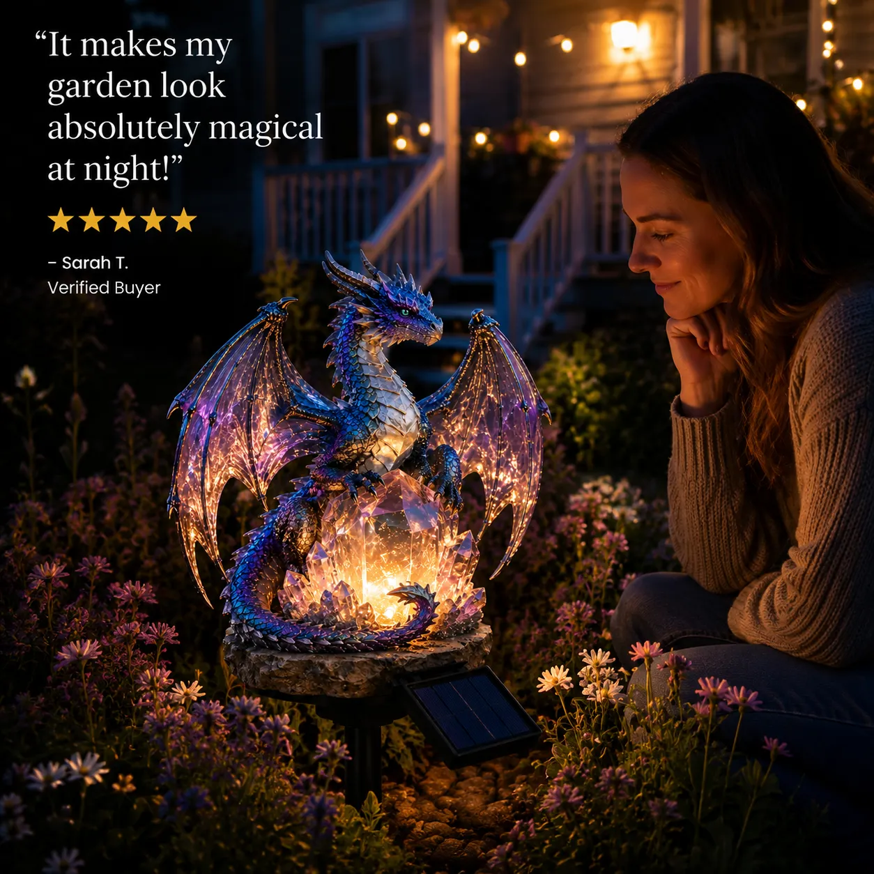TODAY'S SPECIAL OFFER-50% OFF🔥 SOLAR DRAGON CRYSTAL GARDEN LIGHT HALLOWEEN