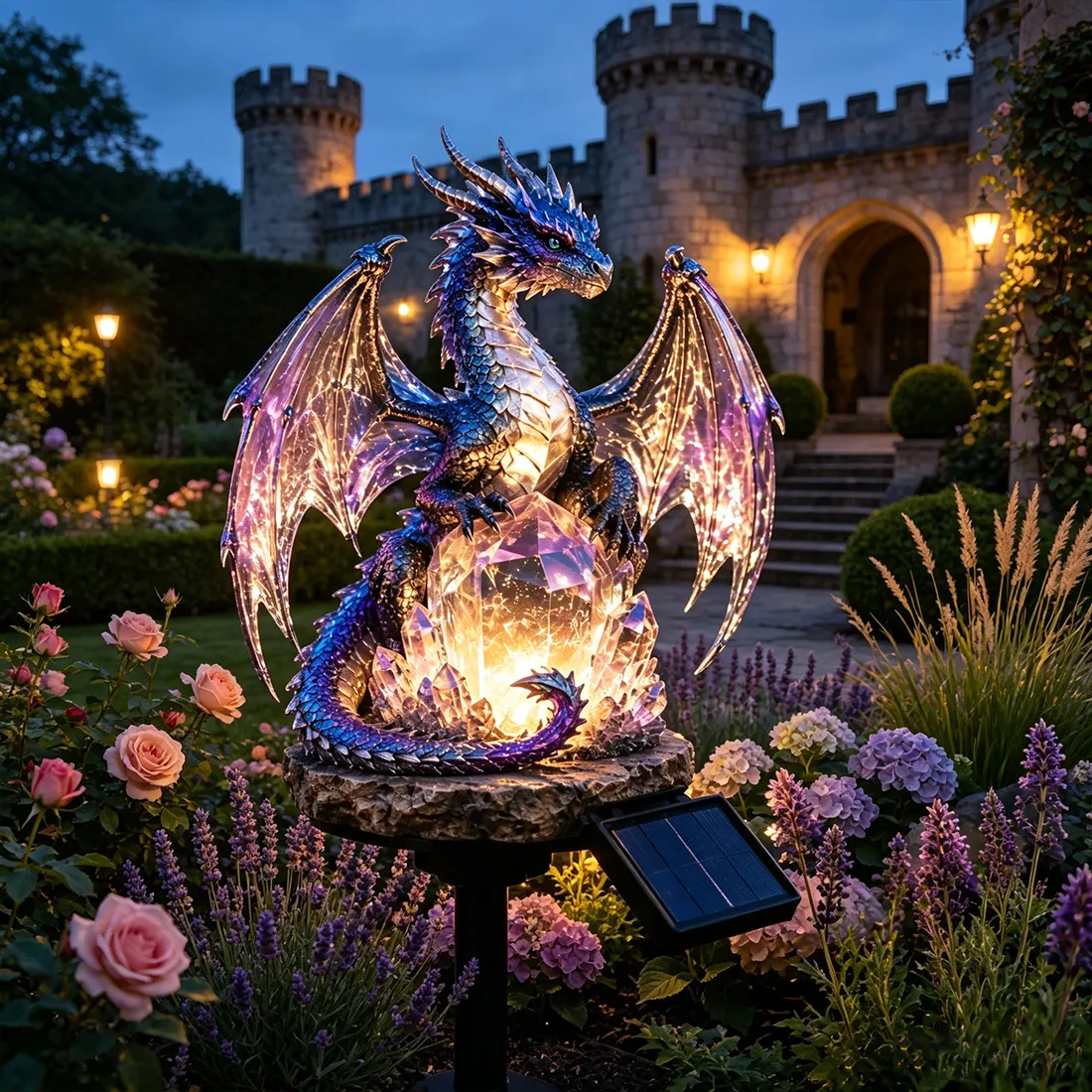TODAY'S SPECIAL OFFER-50% OFF🔥 SOLAR DRAGON CRYSTAL GARDEN LIGHT HALLOWEEN