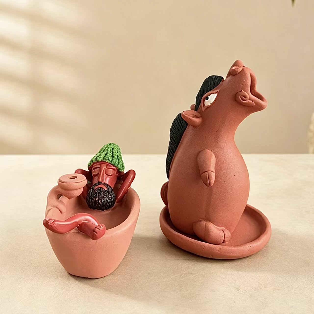 🎉 Lazy Bath Man Incense Burner 🛁🧘