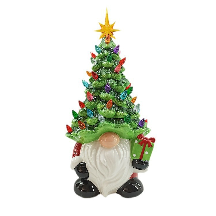 Handmade Christmas Dwarf Sculpture (with LED Lights) | Resin Art | Hand Painted Art