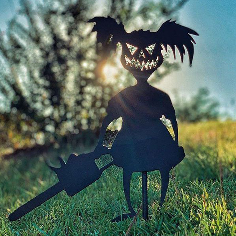 Zombie Kid Garden Sign | Metal Art