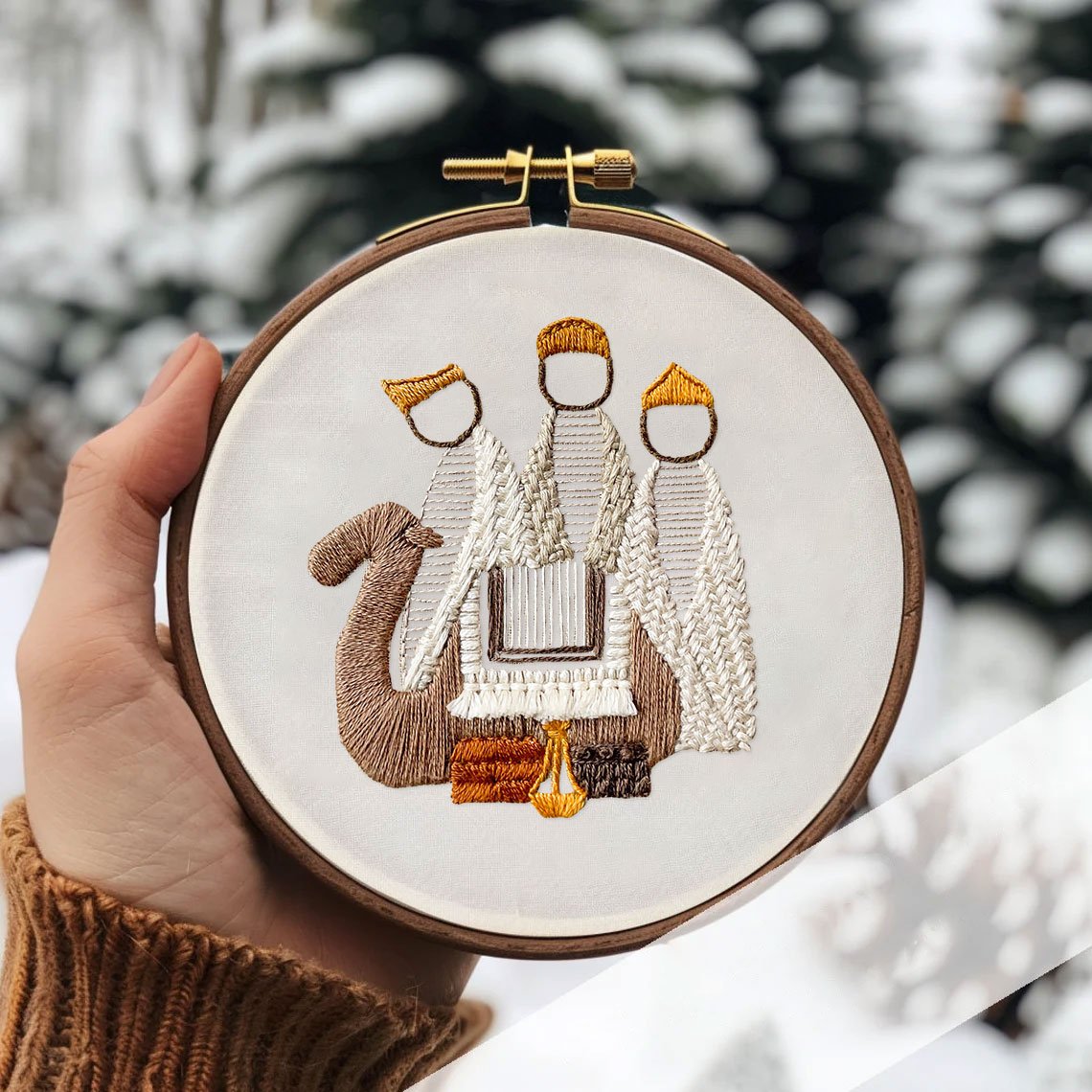 Nativity Scene Embroidery Kit-Set of 4