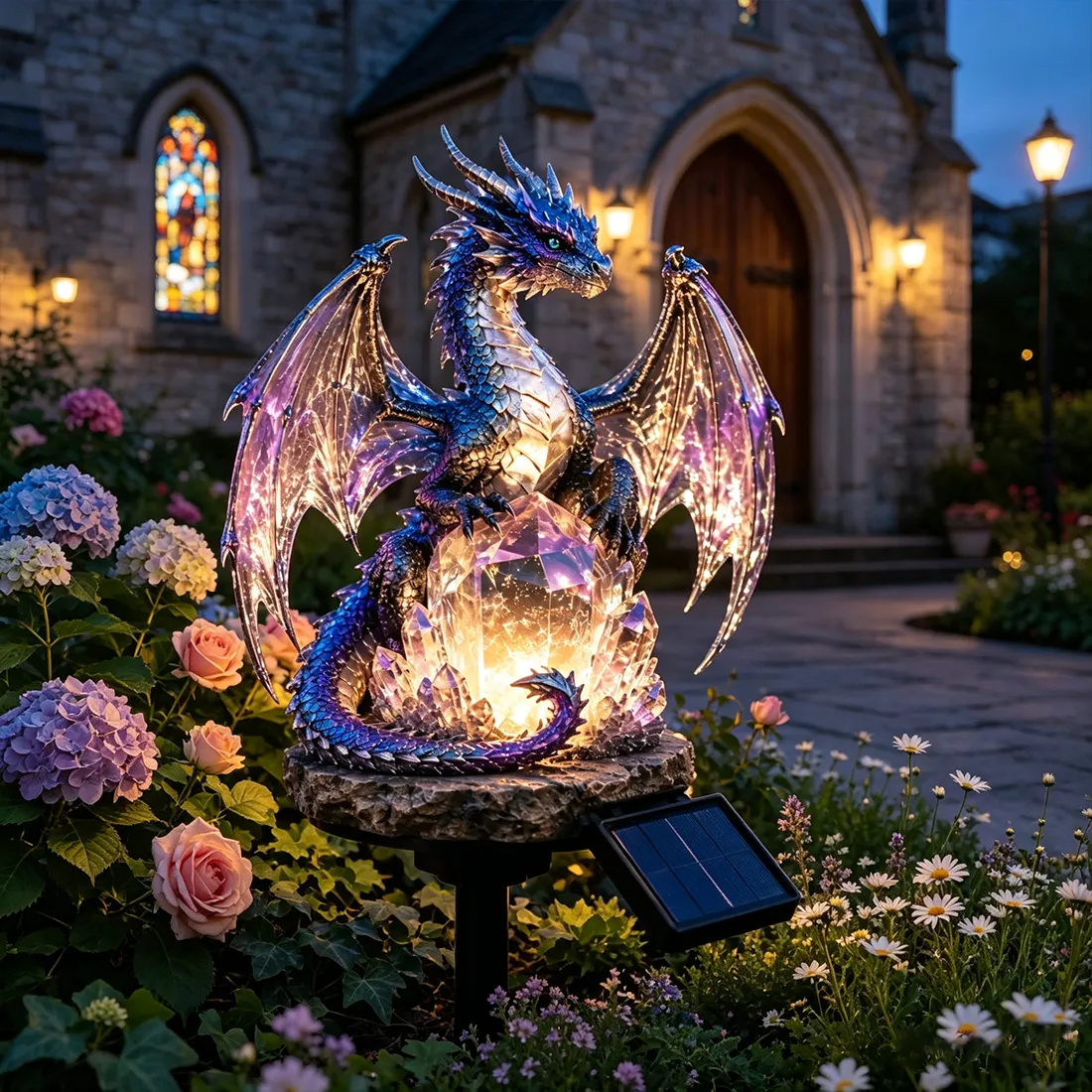 TODAY'S SPECIAL OFFER-50% OFF🔥 SOLAR DRAGON CRYSTAL GARDEN LIGHT HALLOWEEN