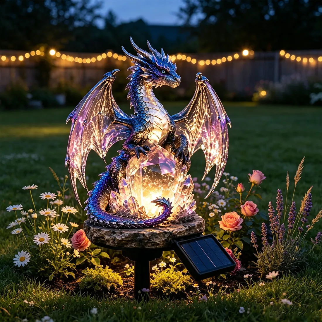 TODAY'S SPECIAL OFFER-50% OFF🔥 SOLAR DRAGON CRYSTAL GARDEN LIGHT HALLOWEEN