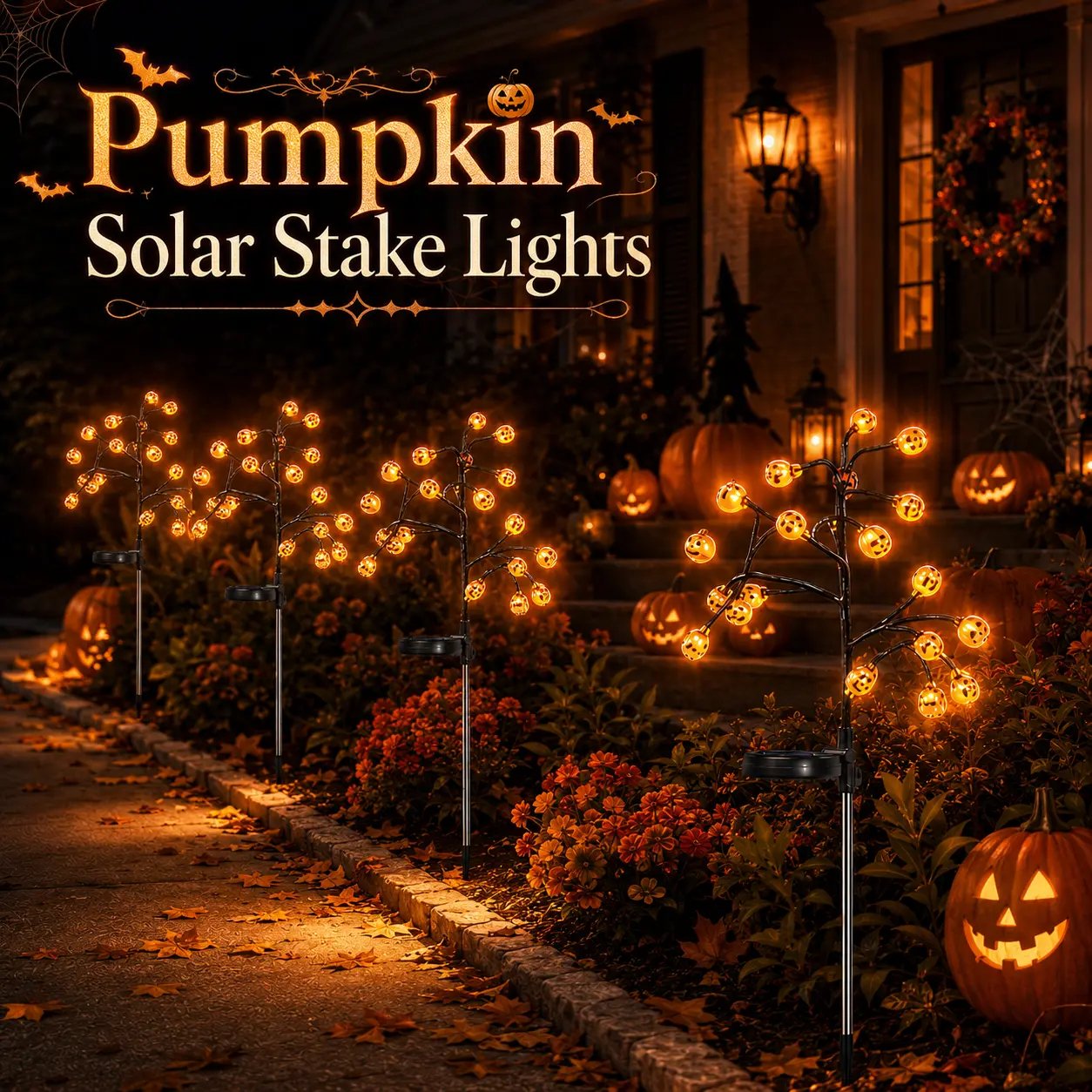 🔥Pumpkin Solar Branch Lights -🎃Halloween Garden Stakes