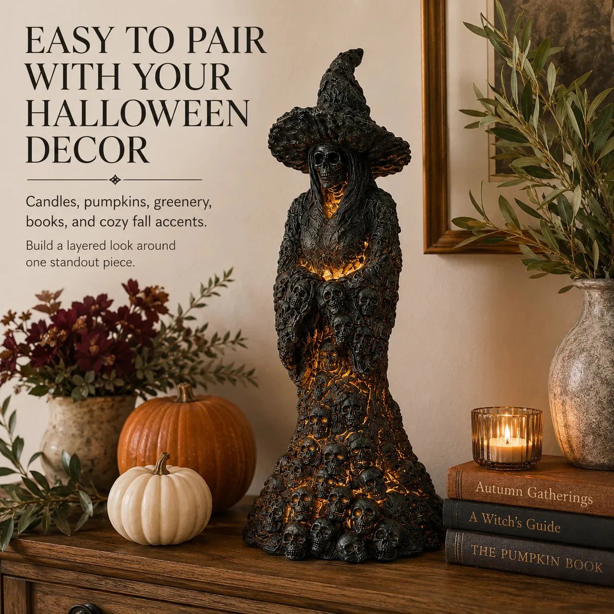 🔥HOT SALE🔥🔥Flash Sale 50% OFF-Skeleton Witch Ornament Halloween🎃